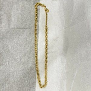 Vintage Givenchy 28" Textured Gold Color Link Chain Necklace 80.9g